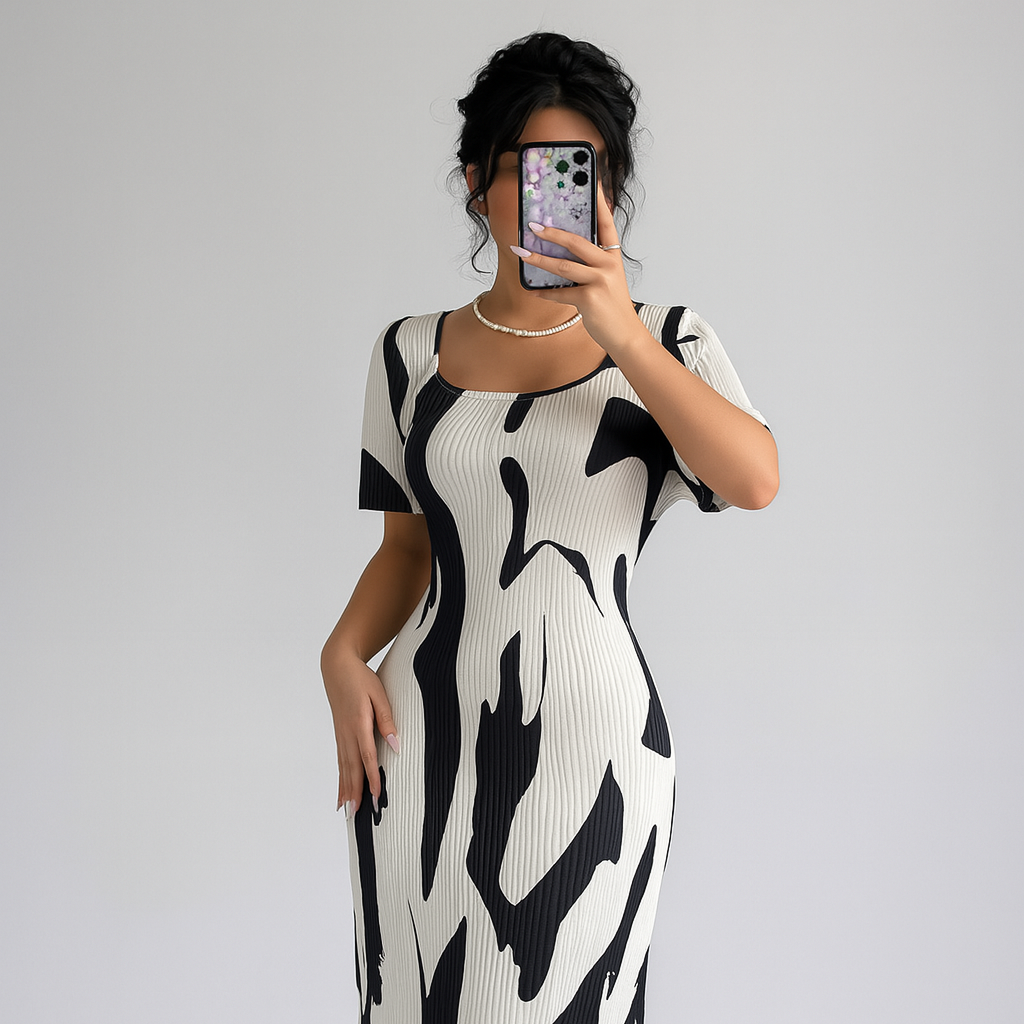 Robe Maxi Géométrique